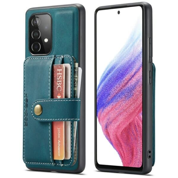 JEEHOOD For Samsung Galaxy A53 5G Wallet Leather Case with Detachable Ultra Slim RFID Blocking Back Card Holder (Teal Blue) JEEHOOD For Samsung Galaxy A53 5G Wallet Leather Case with Detachable Ultra Slim RFID Blocking Back Card Holder (Teal Blue)